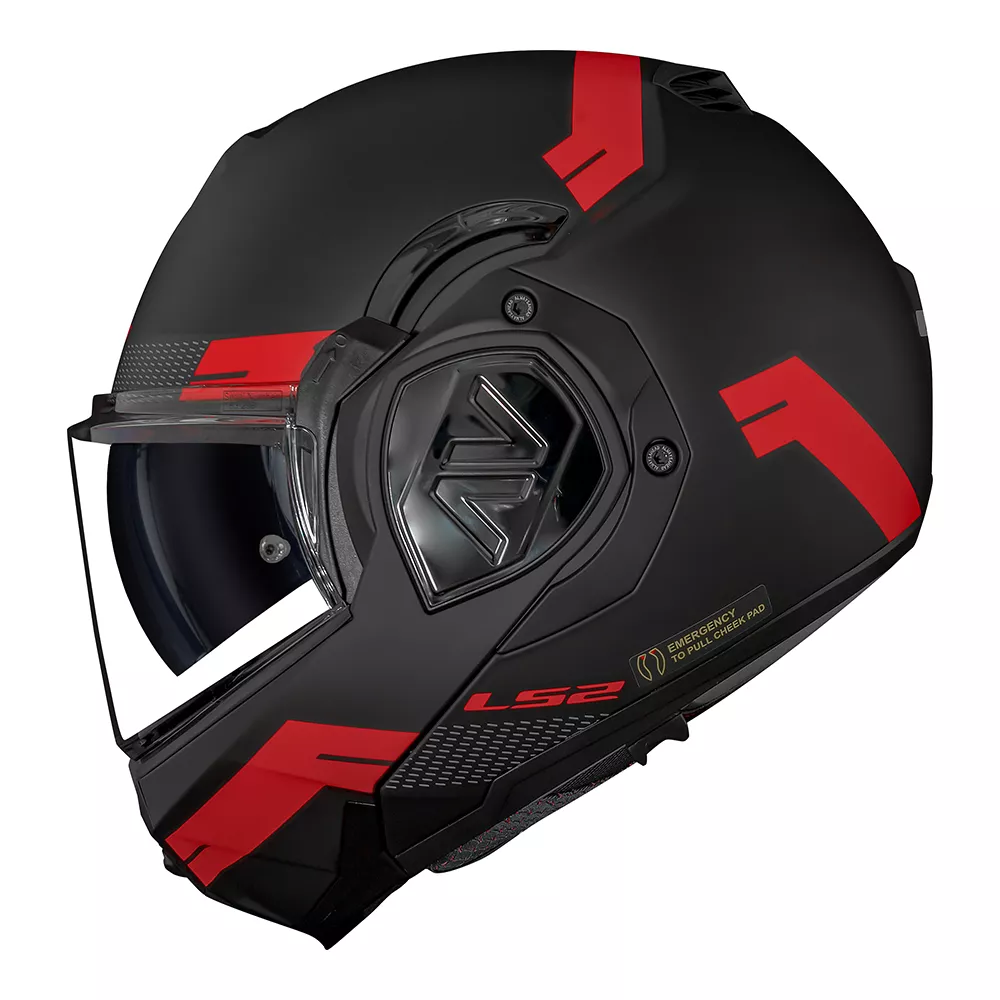 Capacete Ls2 FF906 Advant Bend - Preto/Vermelho Moto One
