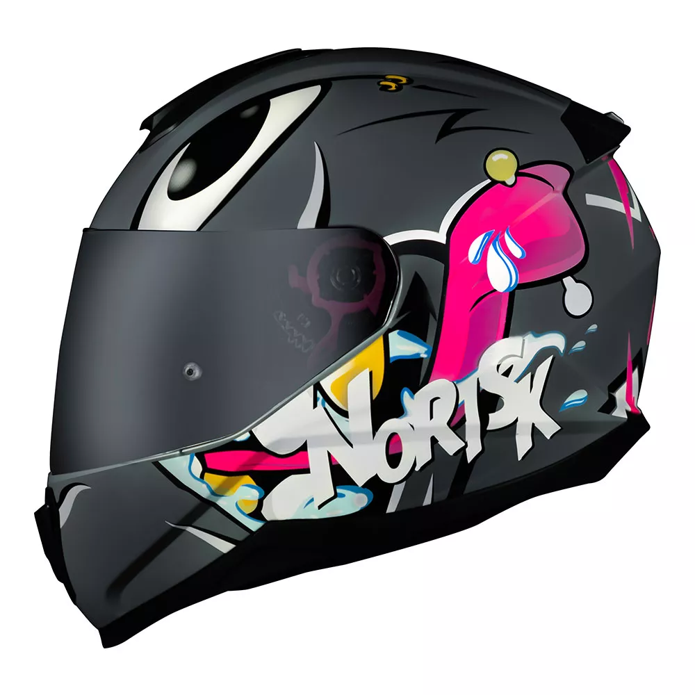 Capacete Norisk FF802 Razor Mad - Cinza Moto One