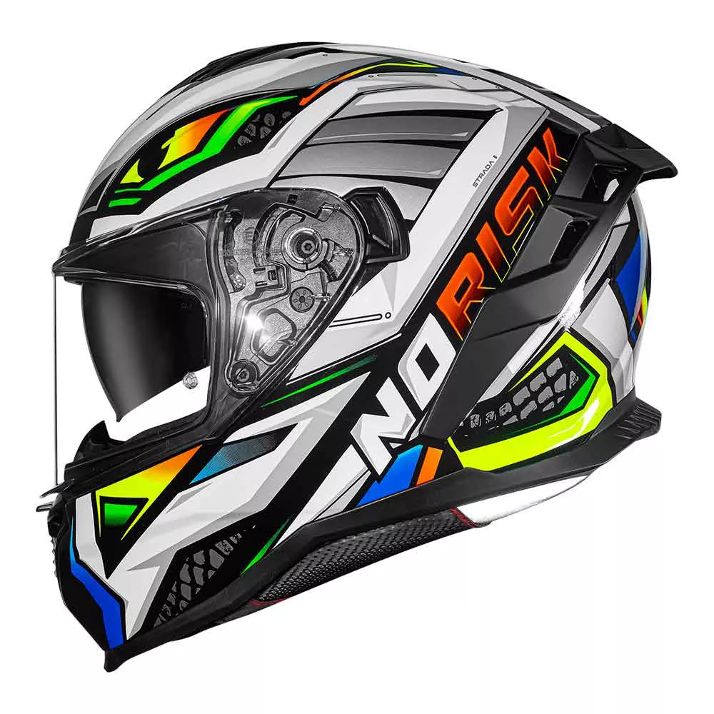 Capacete Norisk Strada II Reptel - Vermelho/Azul Moto One