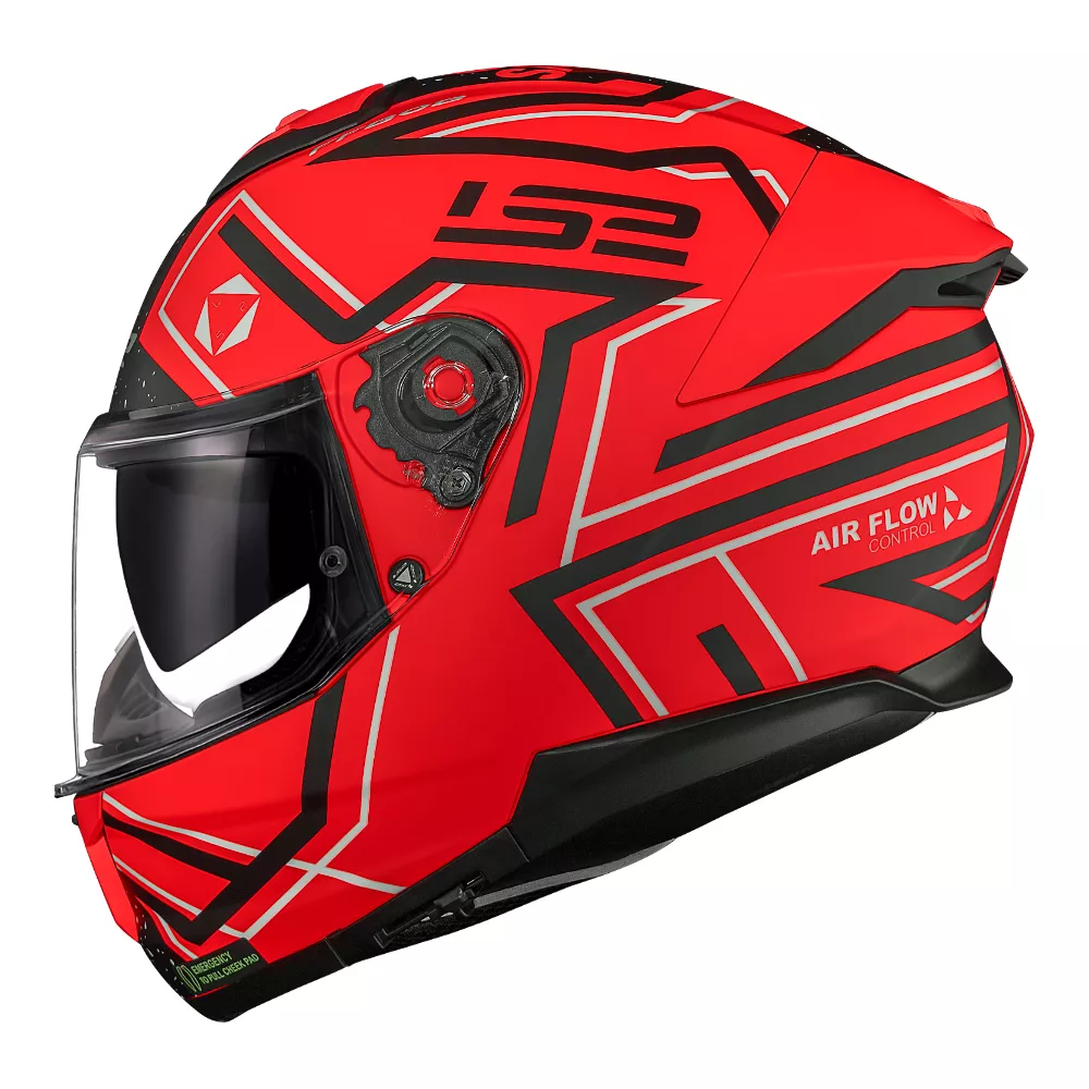 Capacete LS2 FF808 Stream 2 Maze - Laranja Fosco/Preto Moto One
