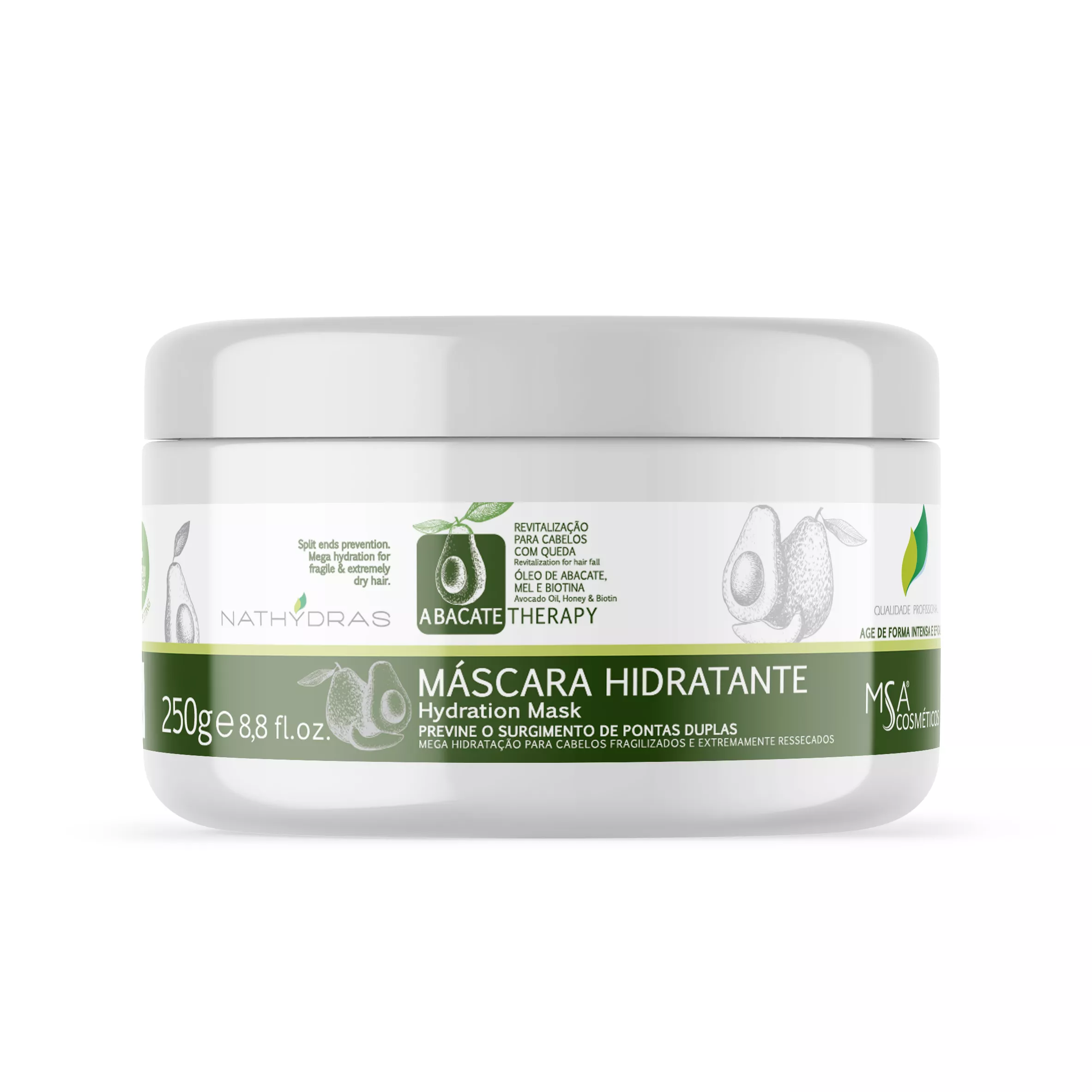 Máscara Abacate 250g | MSA COSMÉTICOS