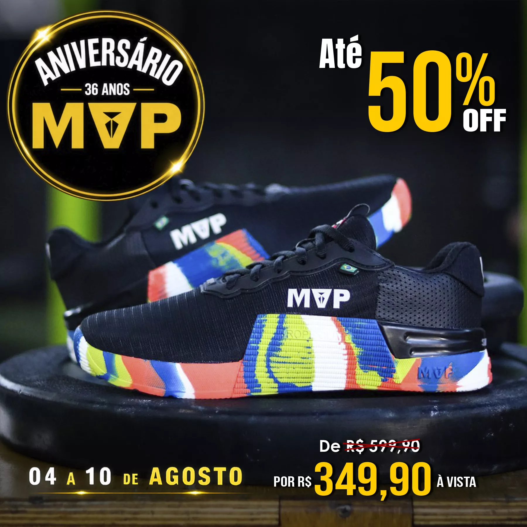 Tênis de Cross MVP 5x5 - Black Splash | MVP Fitness - Loja Oficial