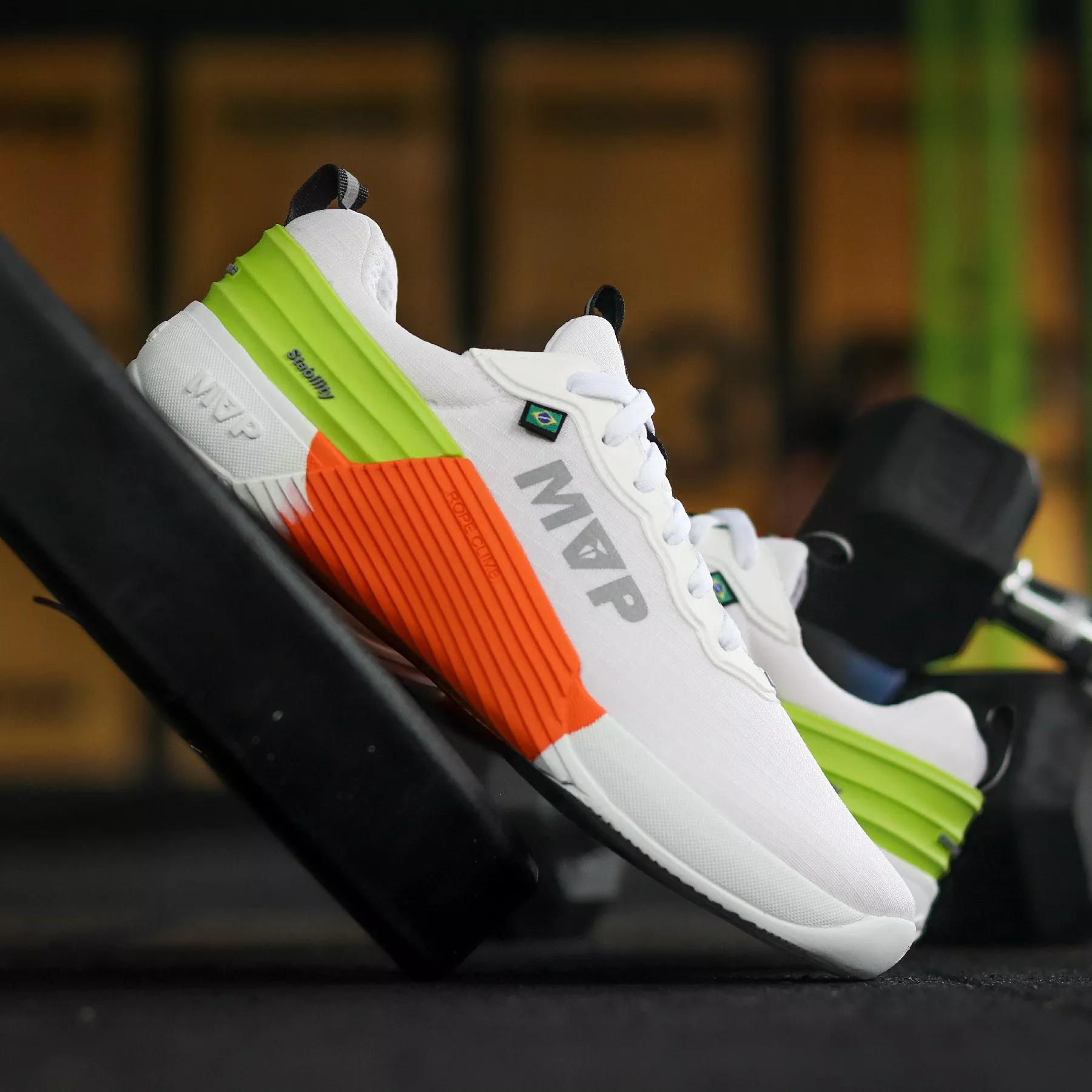 Tênis para treino de Cross - White Orange | MVP Fitness - Loja Oficial