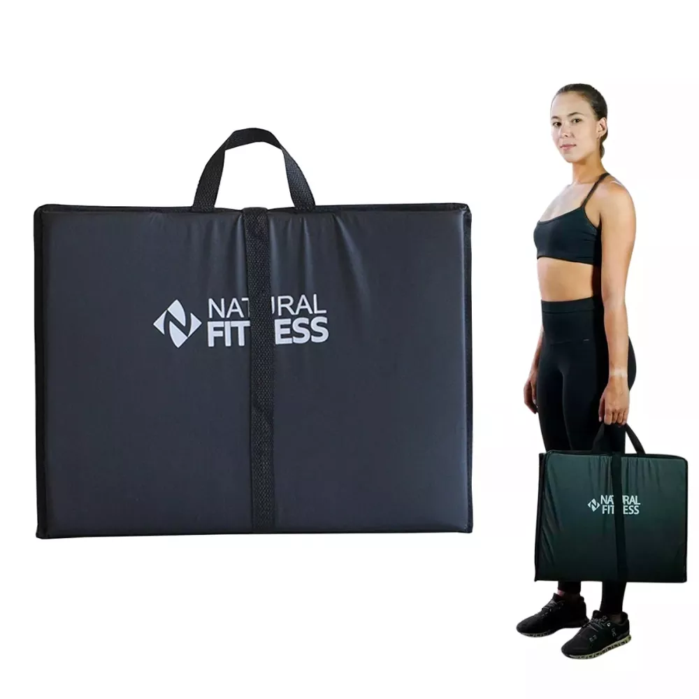 Colchonete de Espuma Dobrável Consport com Revestimento Lavável e Alta Densidade, Ideal para Exercícios no Solo, Yoga, Pilates, Alongamentos e Treinos em Casa ou Acade | NATURAL FITNESS