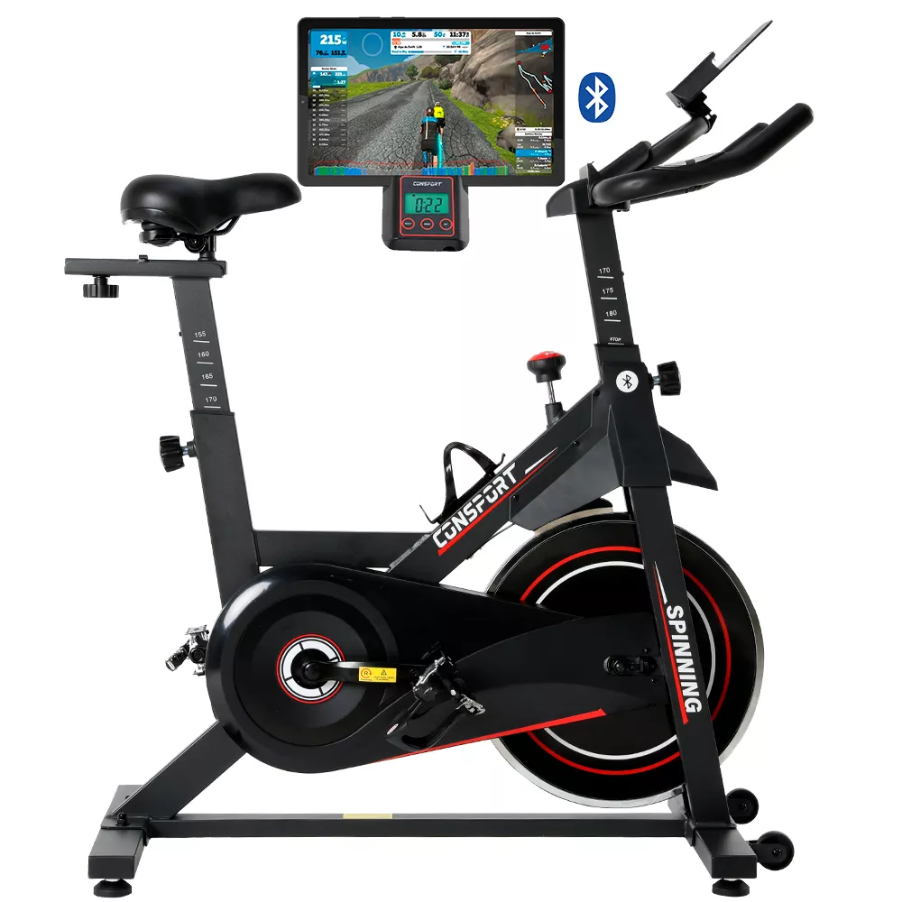 Bicicleta de Spinning S-100 Connect Vermelha Consport | NATURAL
