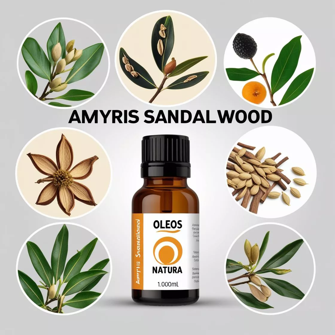 Óleo Essencial Amyris - Sândalo Amyris | ÓLEOS NATURA