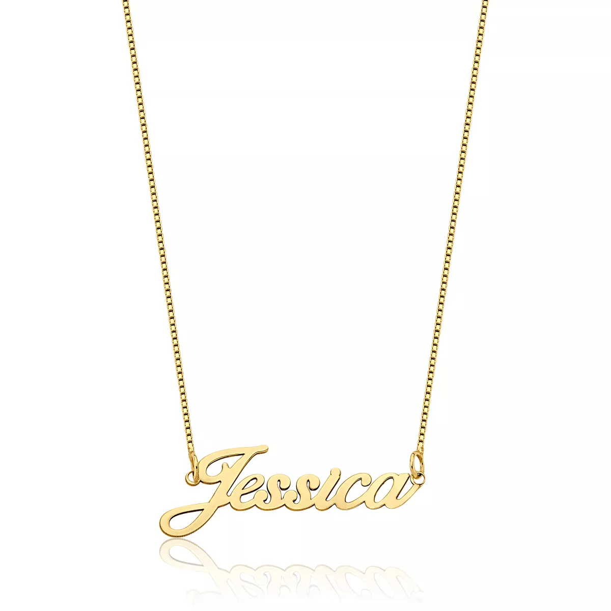 Gargantilha com Nome Jessica em Ouro 18k | Ouro Vale Joias