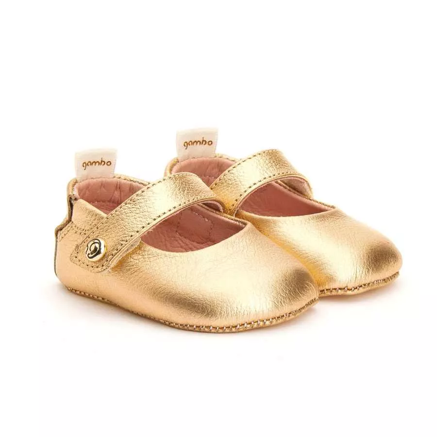 sapatinho infantil sapatinho de bebe dourado