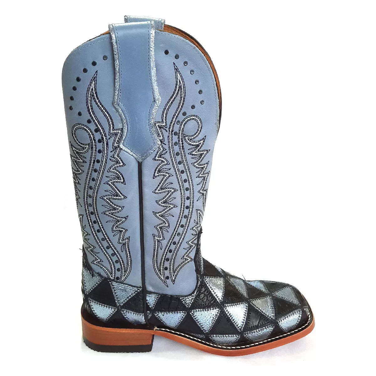 Bota Goyazes Feminina 226401JTC JACARE PRETO WACO DENIN | PROTEC