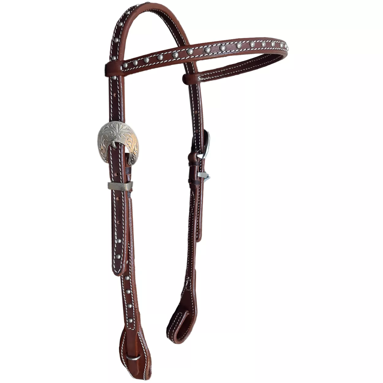 Cabecada de Couro Boots Horse Testa Reta com Engate Rápido