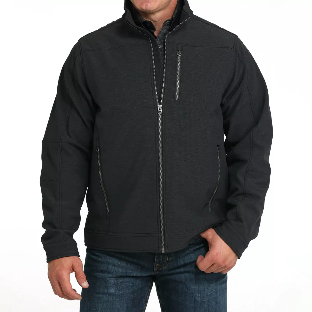 Jaqueta Masculina Cinch Concealed Carry Preta - Resistente à Água