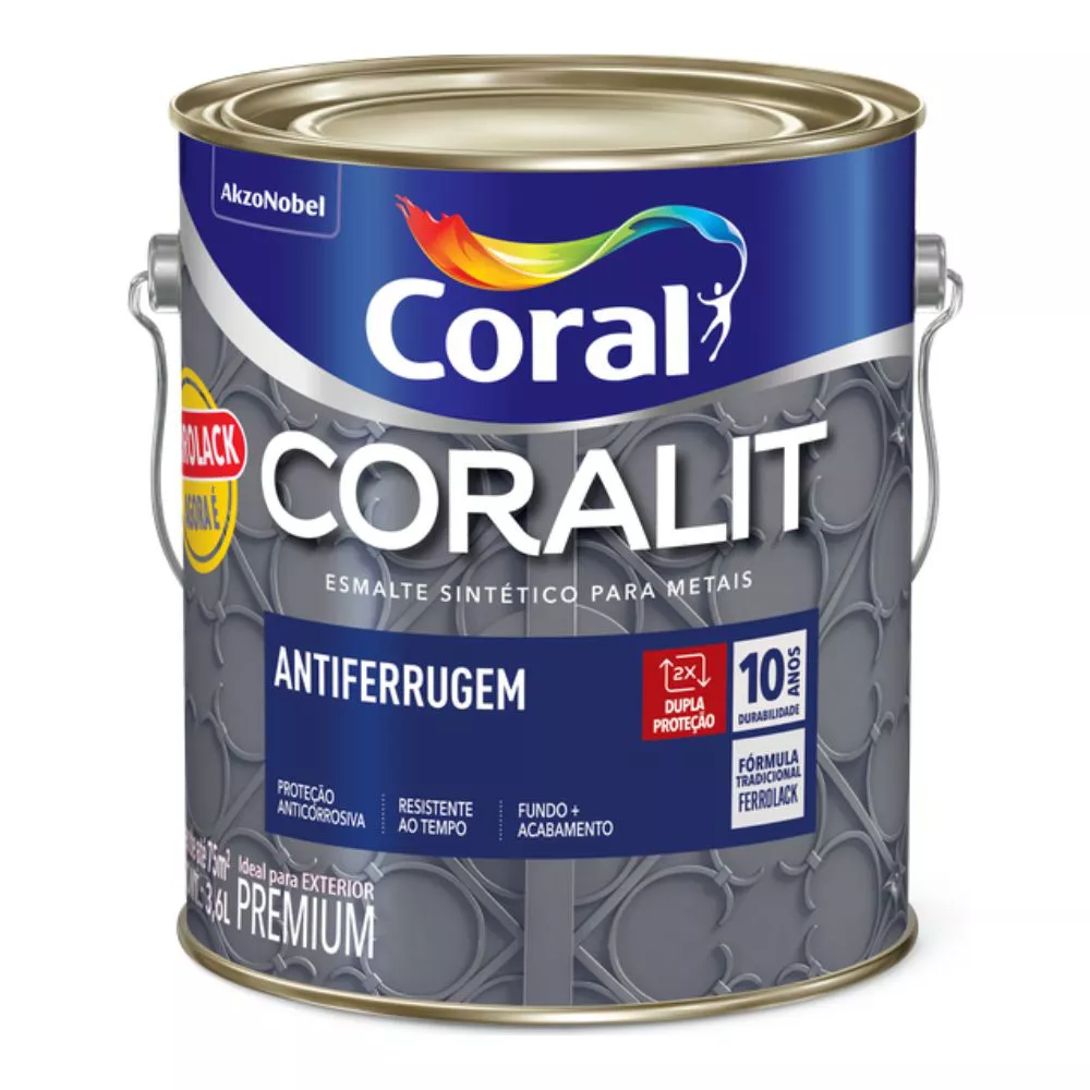 Esmalte Ferrolack Antiferrugem Cores - 3,6L | Protetintas