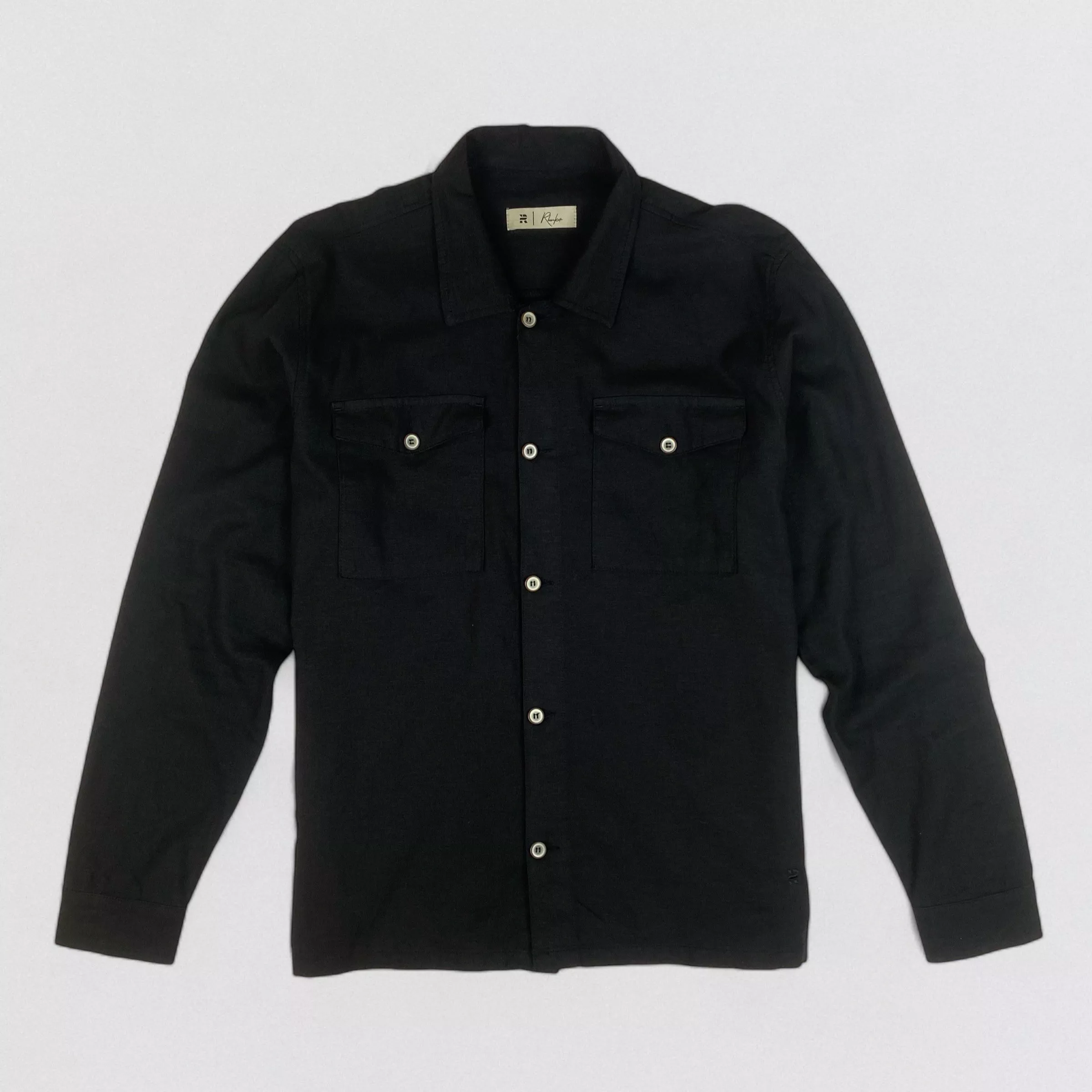CAMISA OVERSHIRT RHOUKER LINHO E VISCOSE PRETA | Rhouker