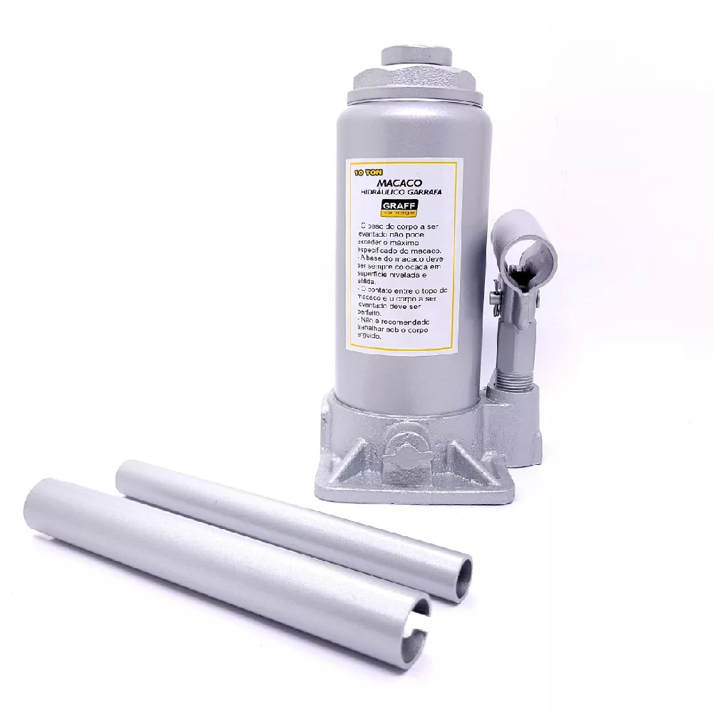 Macaco Hidraulico Garrafa (10t) 10 Toneladas 565,0005 - Graff