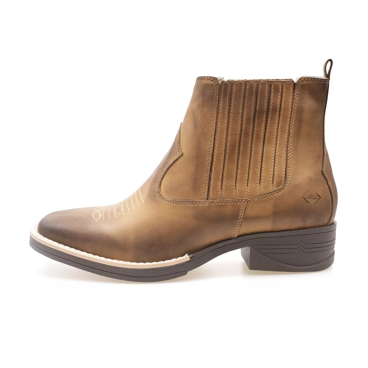 Bota Masculina Texana Em Couro Nobre ROTA79 Bico Quadrado cor CAMEL ...