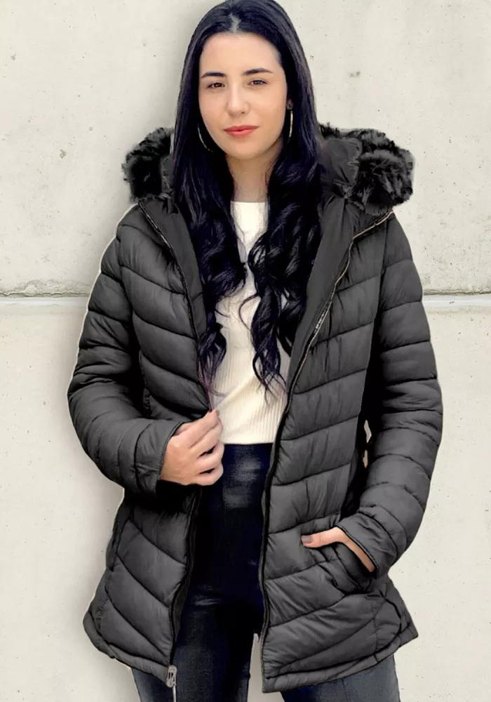PARKA FEMININA REVERSÍVEL - RUDÉLY LOJA
