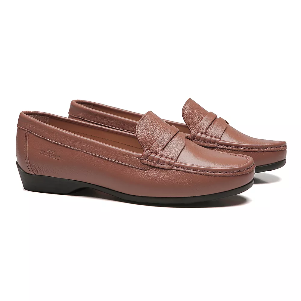 Mocassim Feminino Mood Bolonha Camel Samello | SAMELLO
