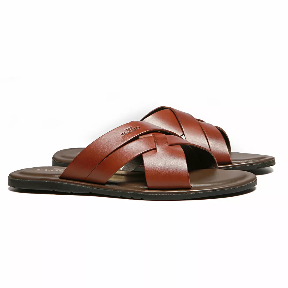 Sandália Masculina Absolut Astrus Castanho Samello | SAMELLO