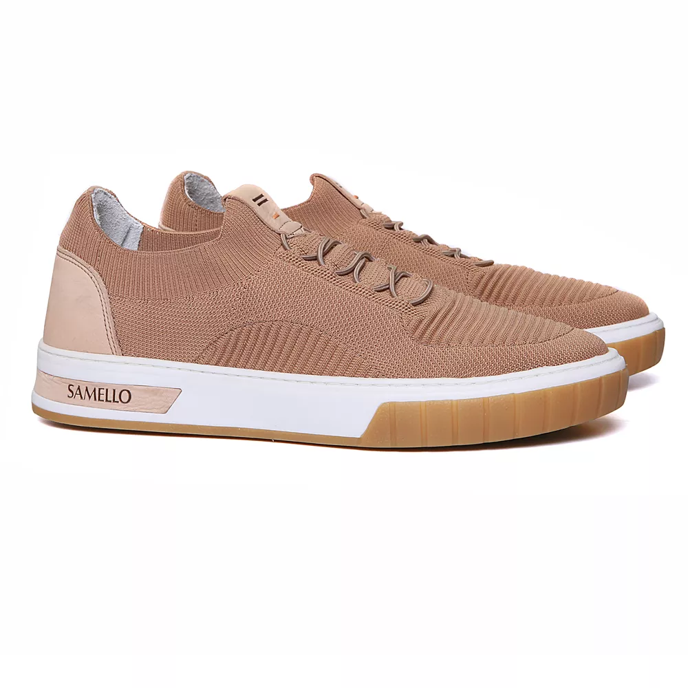 Tênis Casual Masculino Colin Areia Samello | SAMELLO