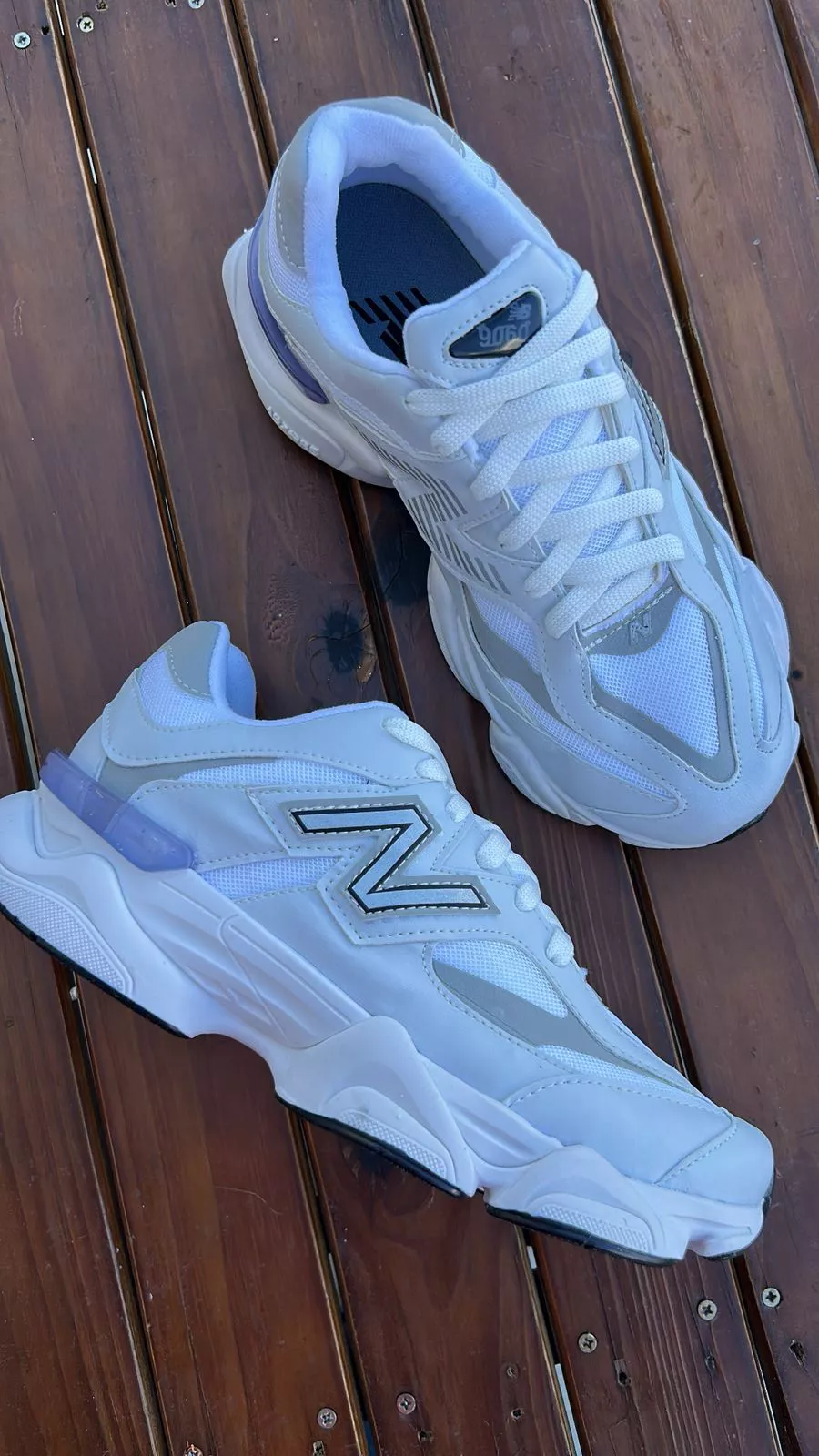 Tênis N 9060 Branco com Cinza | Talline Sapatilhas Atacado