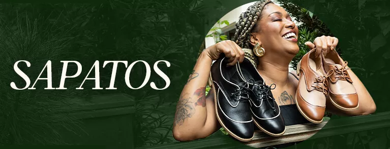 Sapatos de Couro Feminina