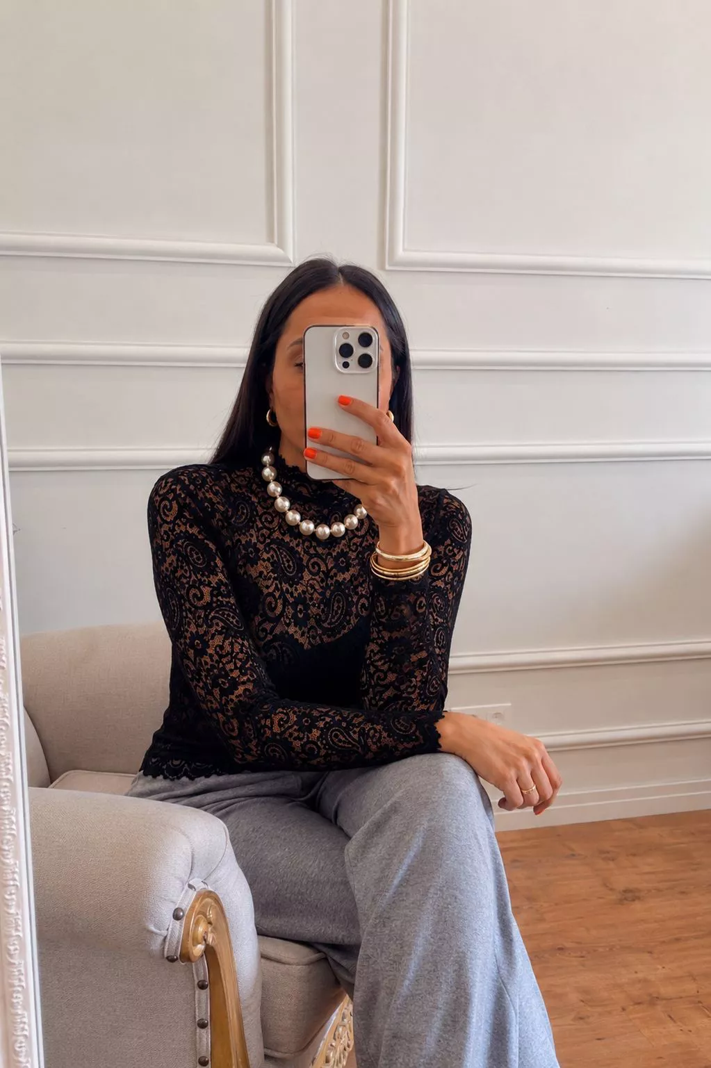 BLUSA RENDA PRETO | SIMONE PETRI