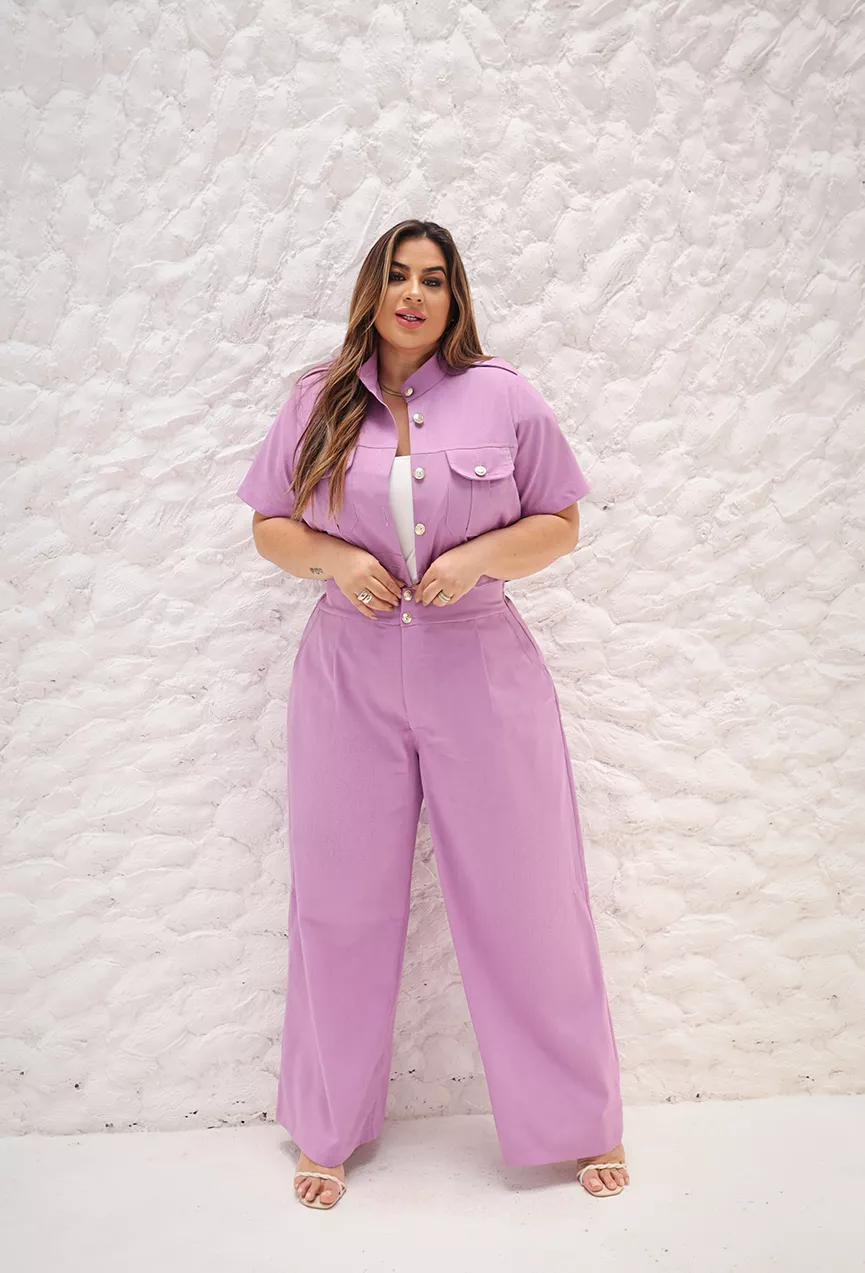 Conjunto Camila lilás | TAMTAUM PLUS SIZE FASHION