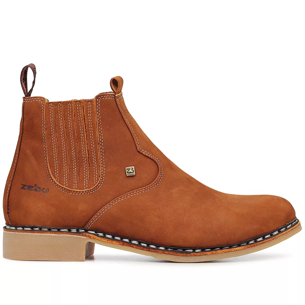 Botina Vira Francesa Zebu Original 64010 Nobuck Castor | TEXASKING