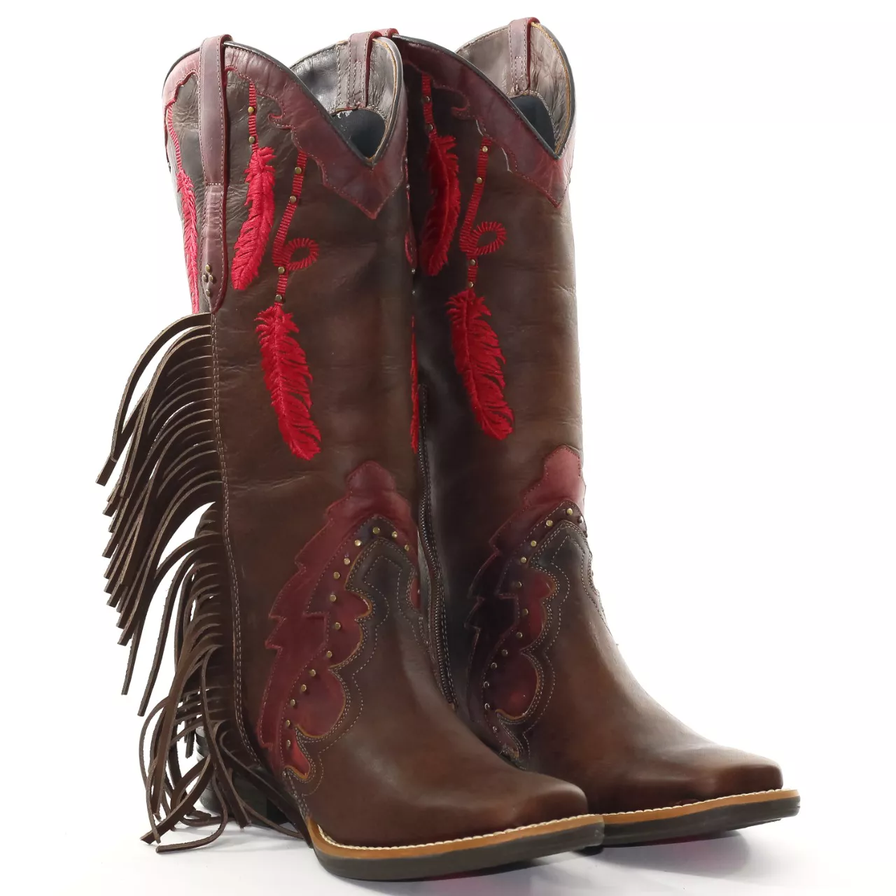 Bota Texana Feminina Tucson - Couro Euro Texas Camel - Solado Flor ...