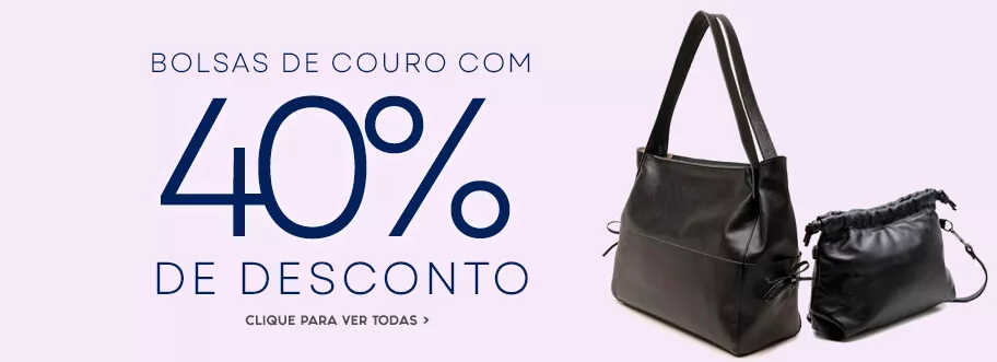Bolsas em Couro - 40% OFF