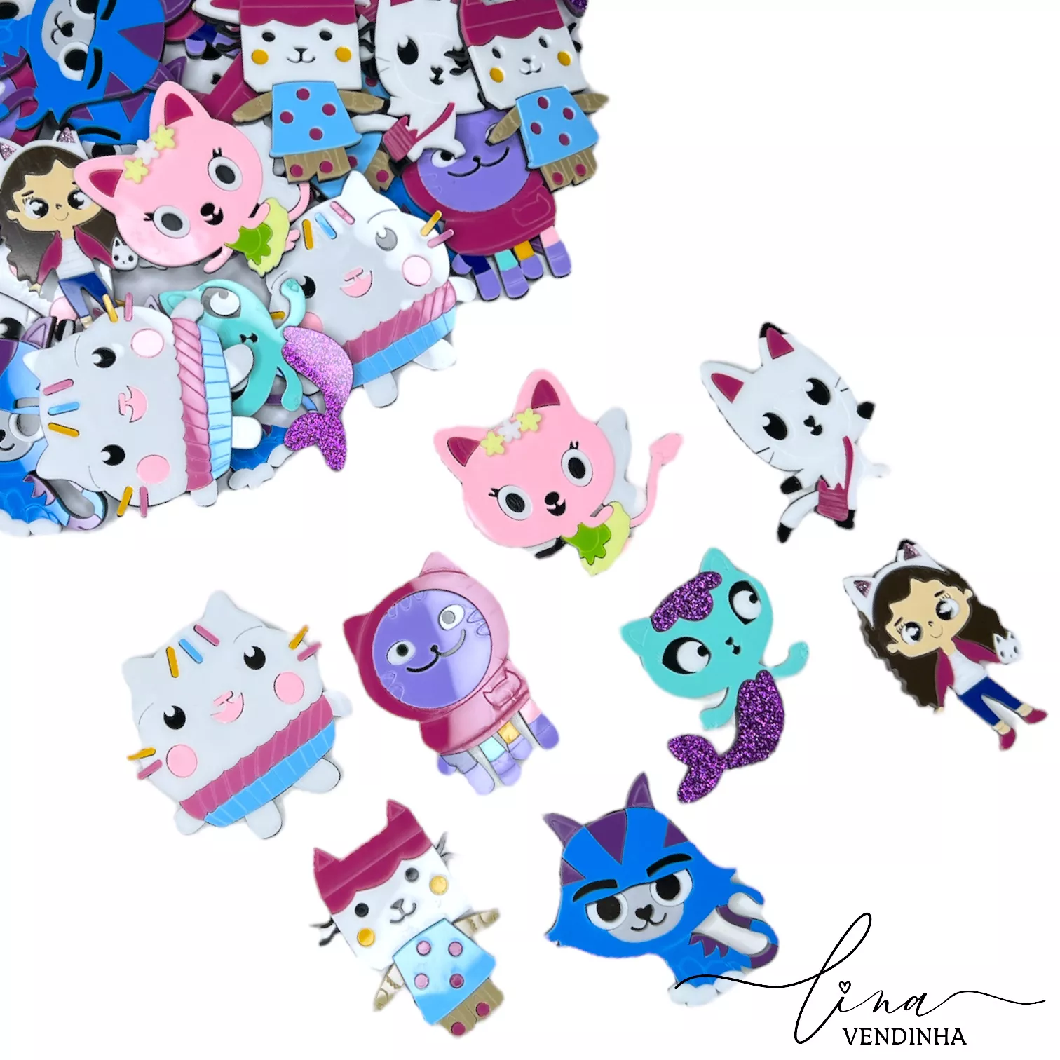 Personagens Casa da Gabby Acrílico (7CM) (2Uni.) | VENDINHA LINA