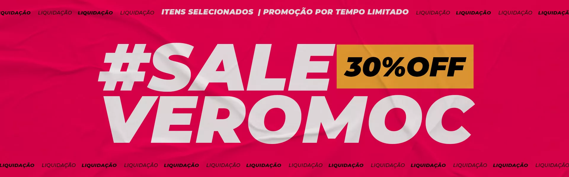 banner sale 30 off em modelos selecionados