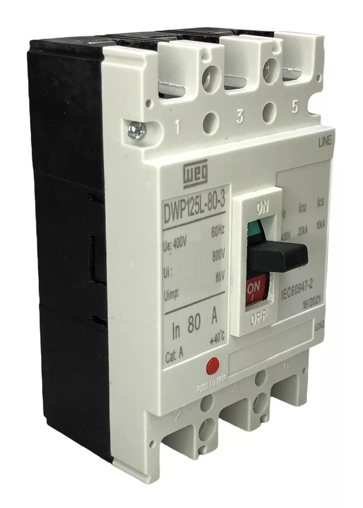 Digda様 Disjuntor Caixa Moldada 80A Weg DWP125L-80-3 (20KA 38/4150V) | MAQPART