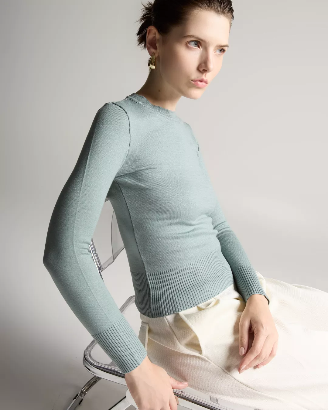 Blusa Básic soft Verde Claro - Maria Pavan