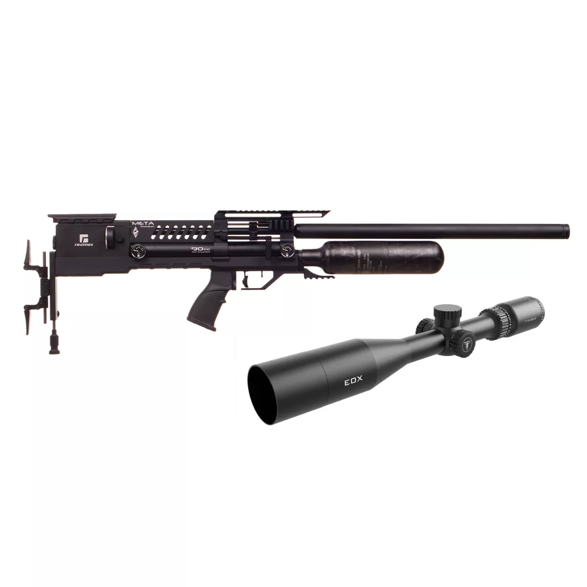 Carabina PCP Reximex Meta Premium 6,35mm Black - Airsoft e Armas