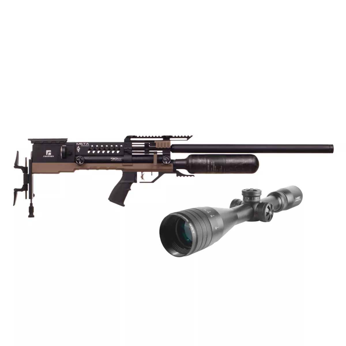 Carabina Pressão PCP Reximex Meta Premium 6.35mm FDE + Luneta T