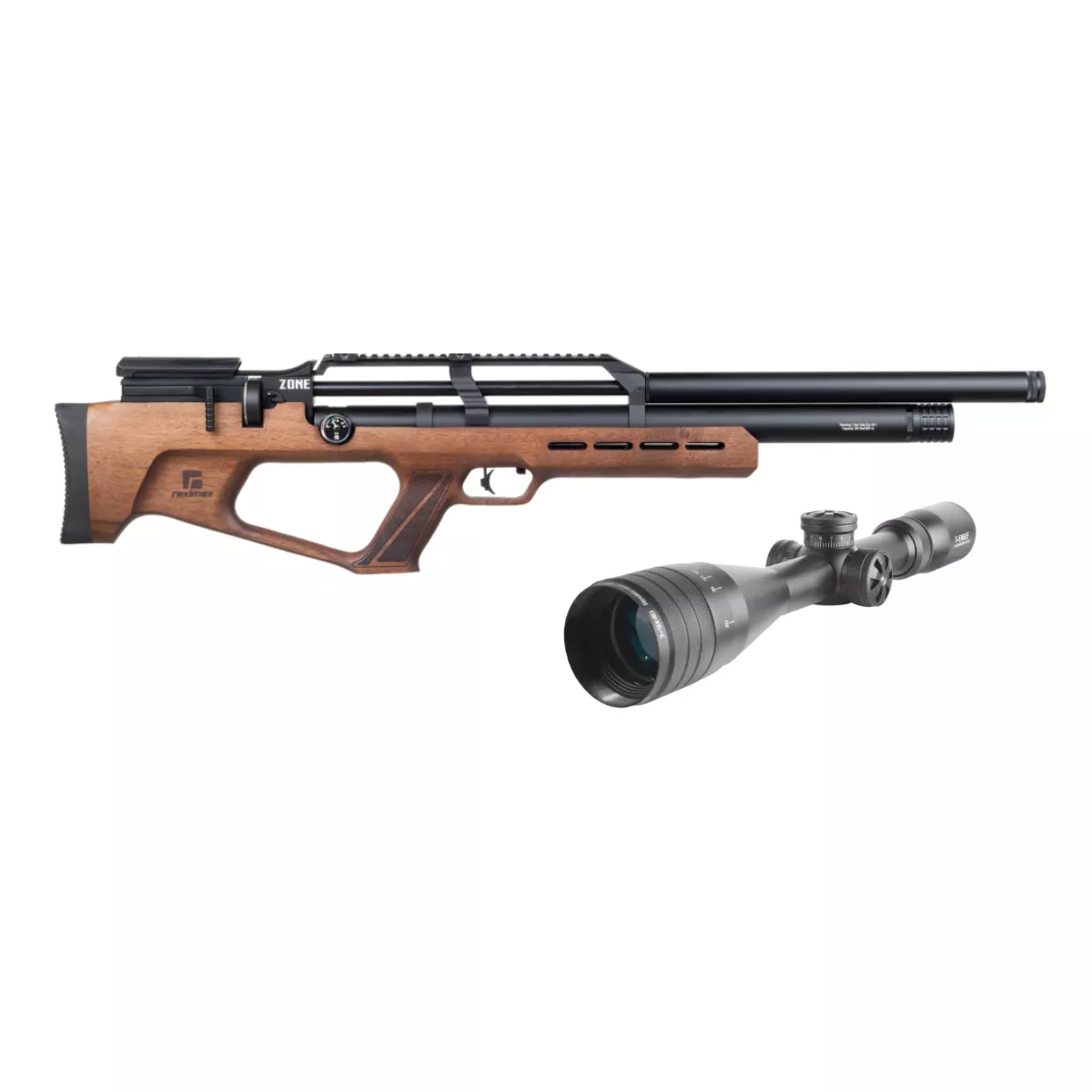 Carabina Pressão PCP Reximex Zone Wood 6,35mm + Luneta T-Eagle SR3