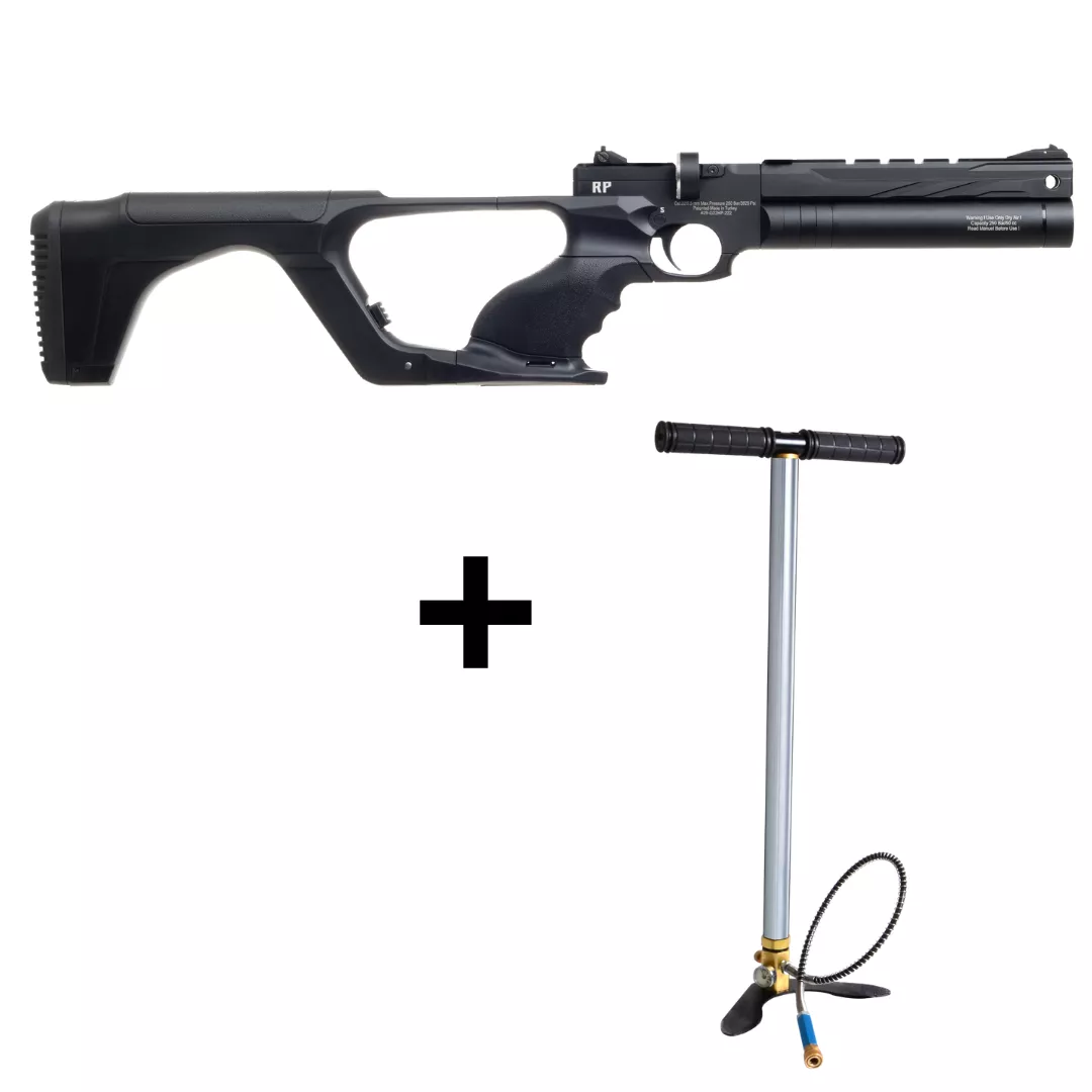 Pistola de pressão PCP Reximex 5,5mm + Bomba manual - Airsoft e