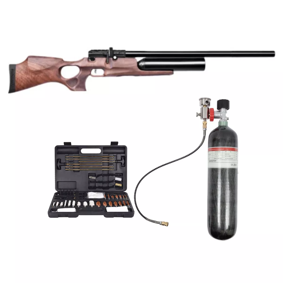 Combo Kral Arms Puncher Super Jumbo W 5.5mm + Kit Limpeza 62pçs +