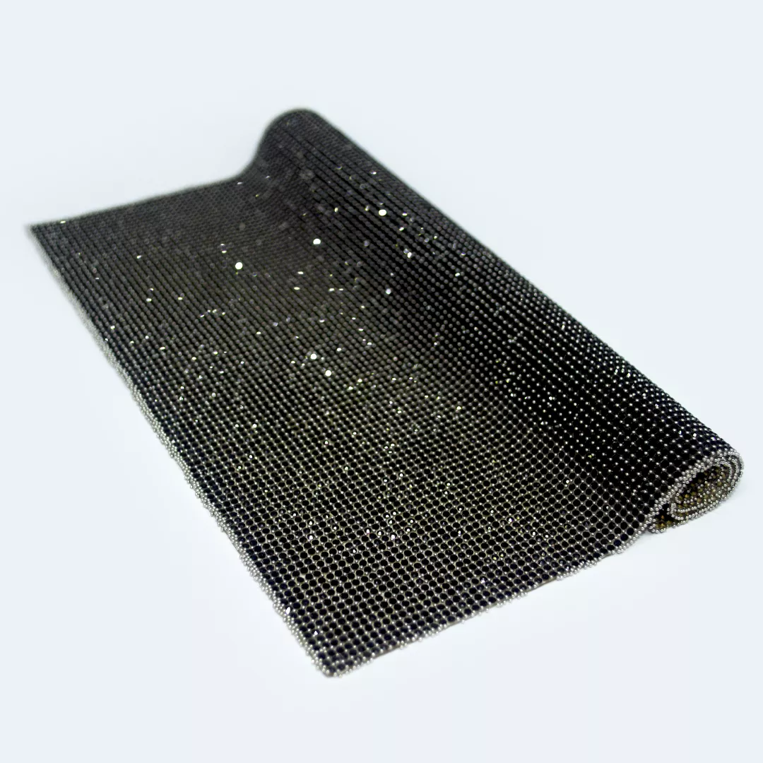 Mini Manta De Strass Infinity 120x40cm - Jet | BM Strass