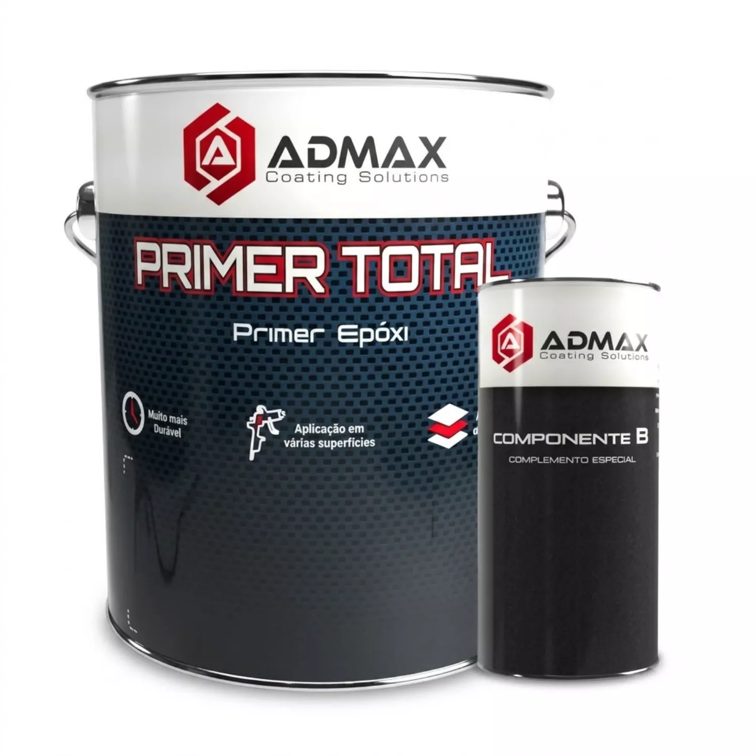 Kit Primer Epóxi Cinza 3,6 Litros - ADMAX TOTAL - PARTE A+B | CONSTRUTINTAS
