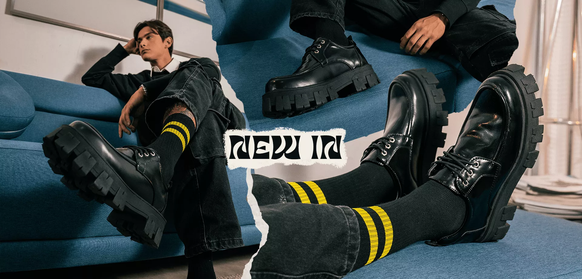 Sapato Tratorado Estilo Veggie Verniz Croco Fiorenze Preto