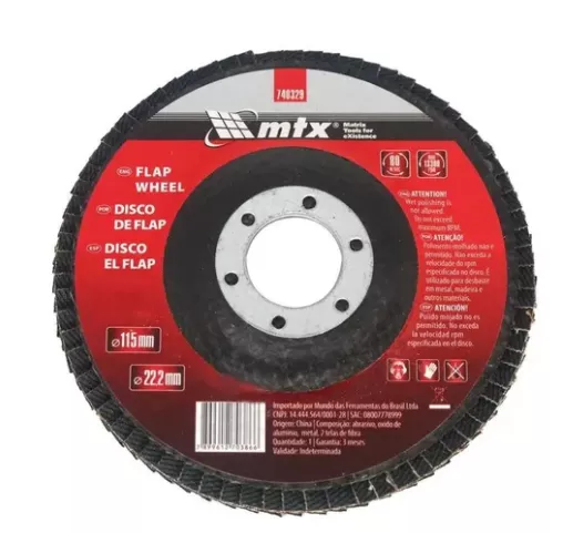 Disco Flap G80 4 1/2`` Mtx 740299 | FERTEK FERRAMENTAS