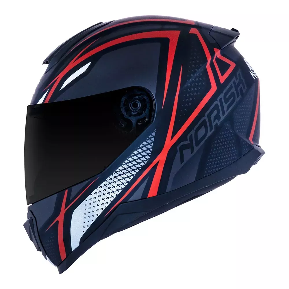 Capacete Norisk Ff802 Razor Ninja - Preto Vermelho Moto One