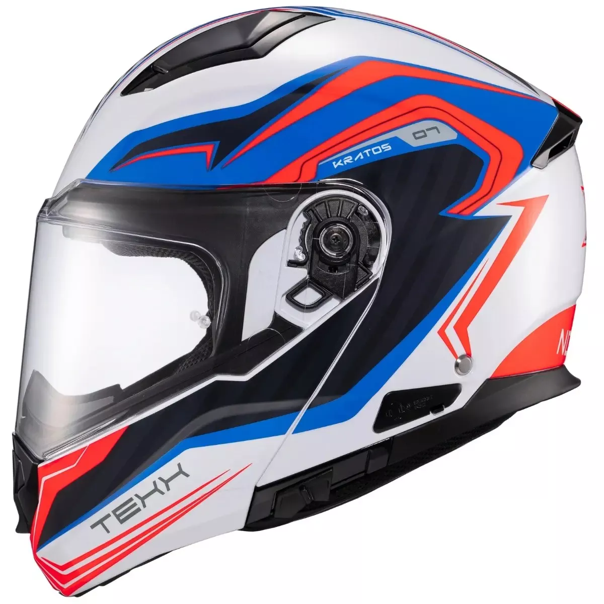 CAPACETE TEXX - KRATOS - NOMADE - BRANCO AZUL VERMELHO Moto One