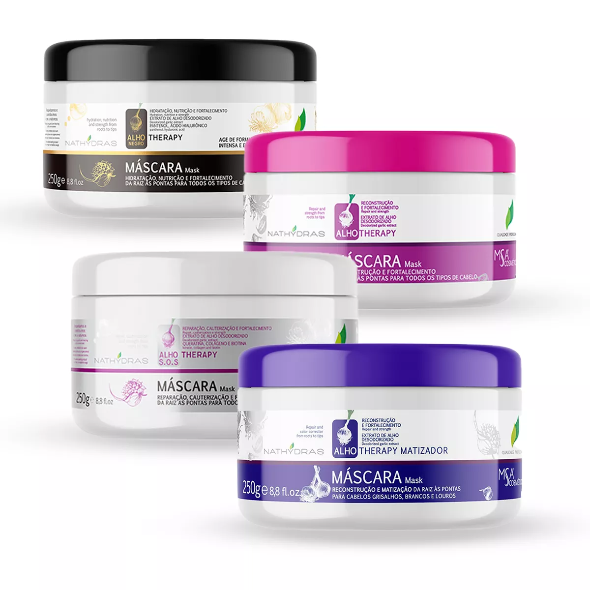 Kit Cronograma 4 Máscaras | MSA COSMÉTICOS