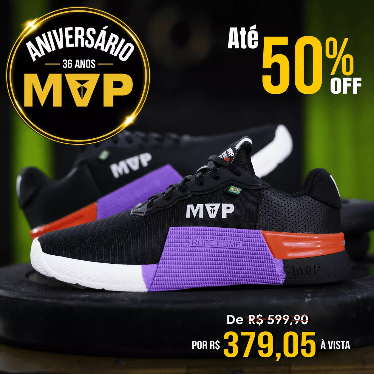 CROSSPRIVE GTX-BOA 24.5㎝ Tênis de Cross MVP 5x5 - Black Orange | MVP Fitness - Loja Oficial
