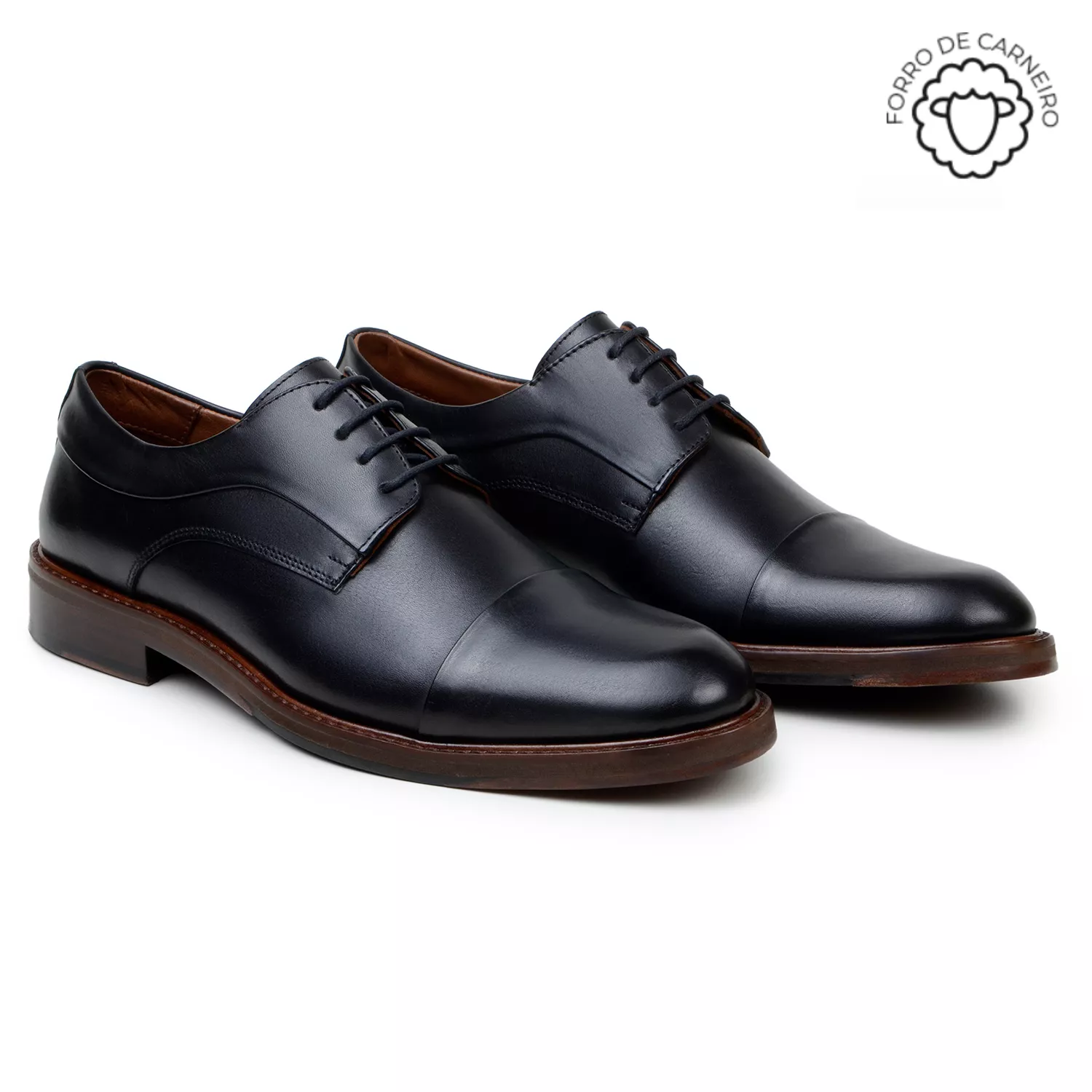 Sapato Masculino Derby Tulsa Couro Preto | SOPRAFFINO