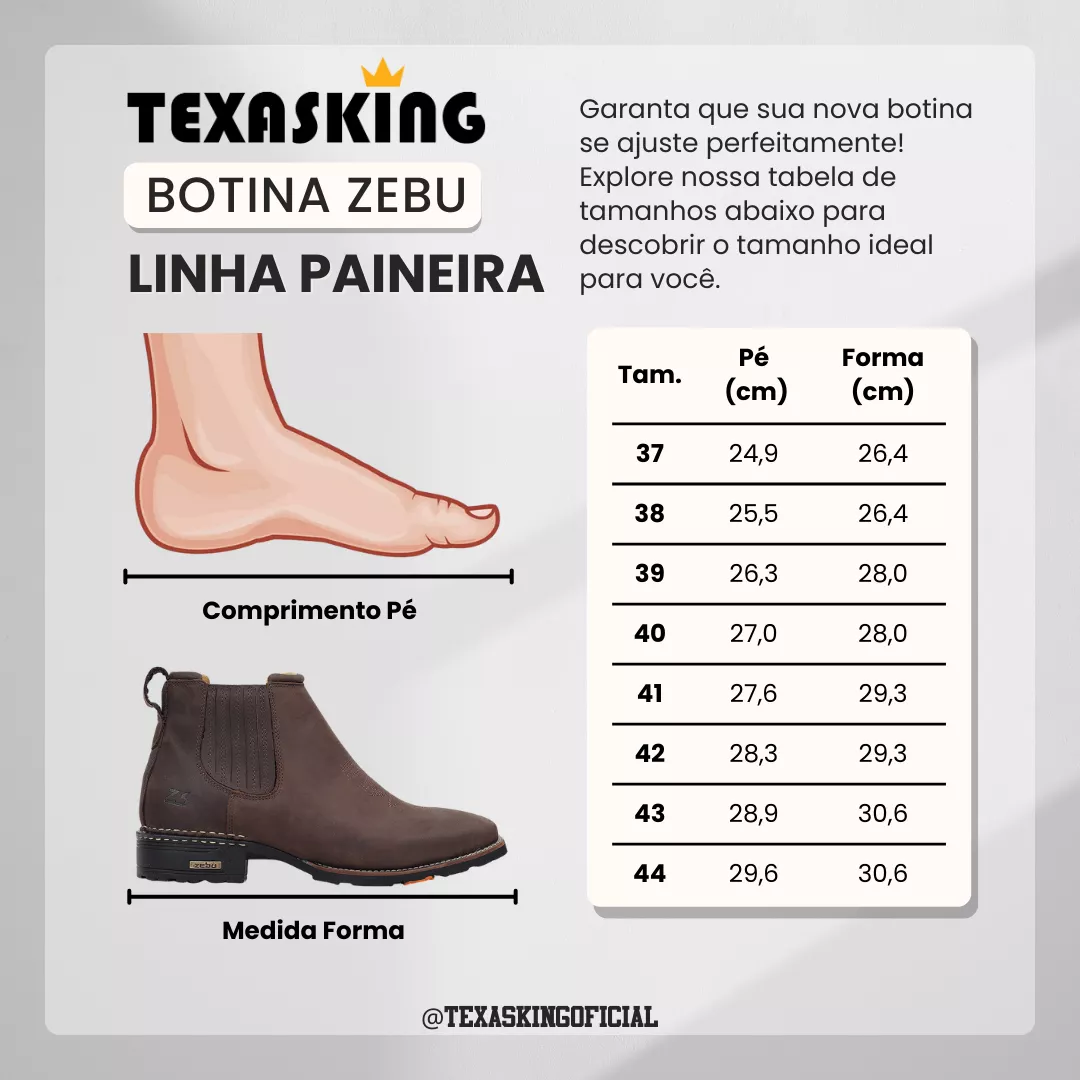 Botina Texana Zebu Original 57020 Mustang Sella | TEXASKING