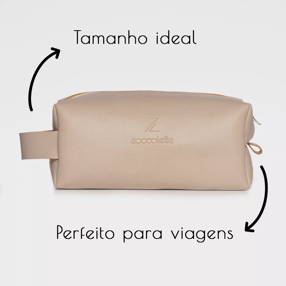 Necessaire Feminina Prática Funcional Creme Zoccolette | ZOCCOLETTE